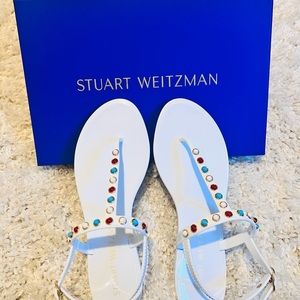 STUART WEITZMAN 
Charm Womens T-Strap
Slingback Jelly Sandals